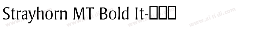 Strayhorn MT Bold It字体转换